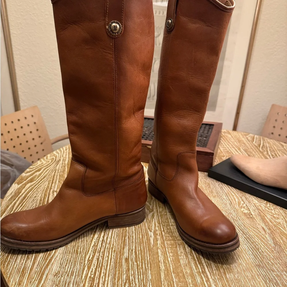 Frye Women's Over-The-Knee Leather Boots in Cognac Brown